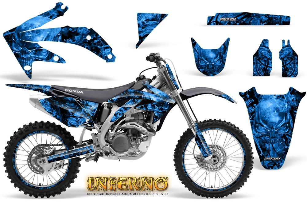 Honda CRF 450R 05-08 Graphics Kit Inferno Blue NP Rims